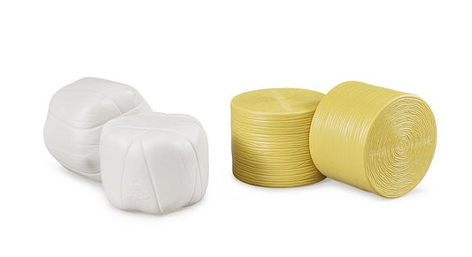 Bruder 02345 4 Round Bales, Ochre & White