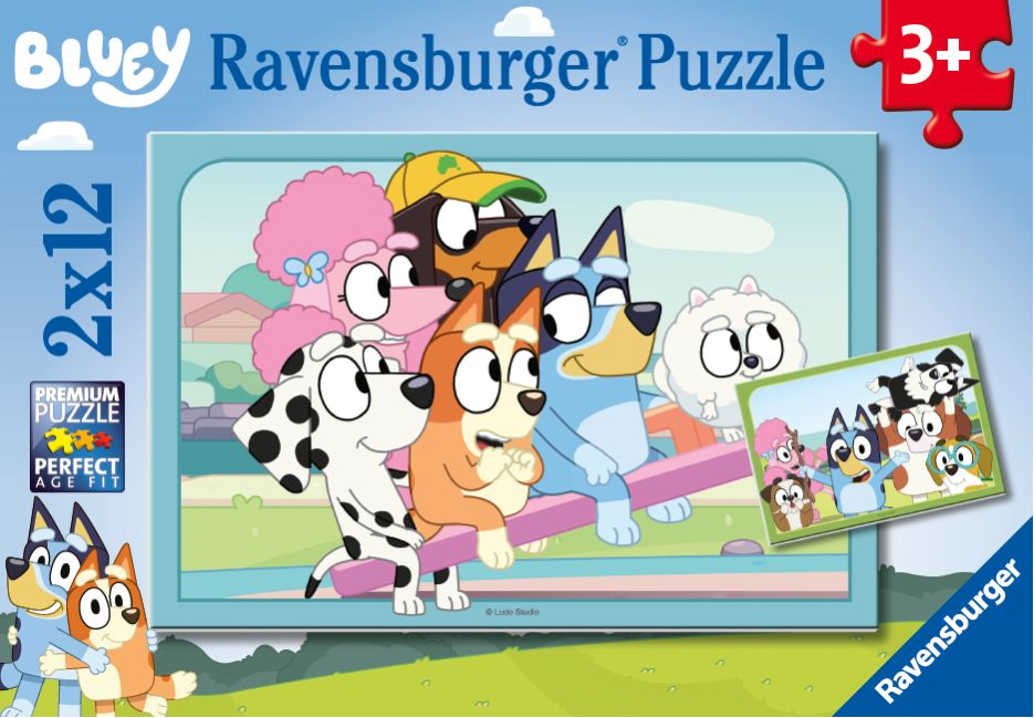 Jigsaw 2 x 12pc - Ravensburger - Fun with Bluey
