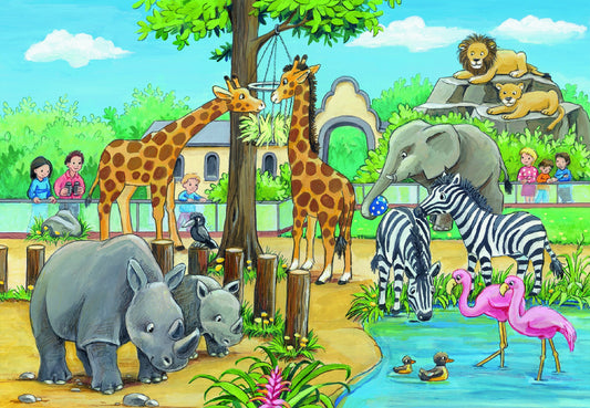 Jigsaw 2 x 24pc - Ravensburger - Welcome to the Zoo