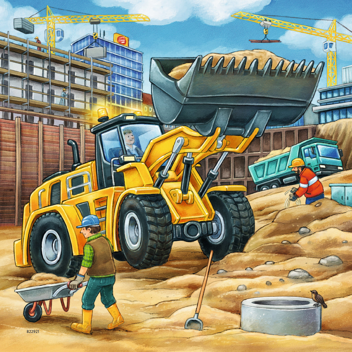 Jigsaw 3 x 49pc - Ravensburger - Large Construction Vehicles