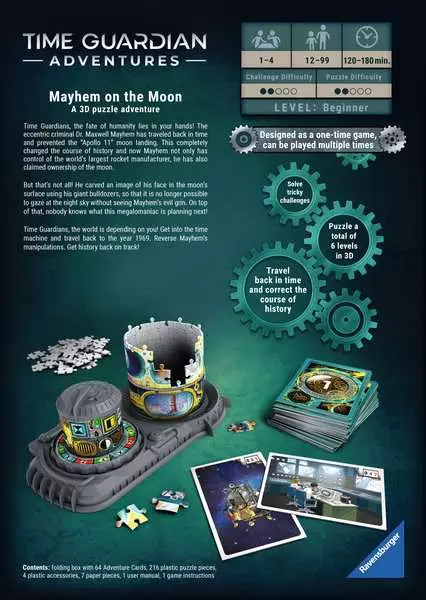 3D Adventure 216pc - Ravensburger - Mayhem on the Moon