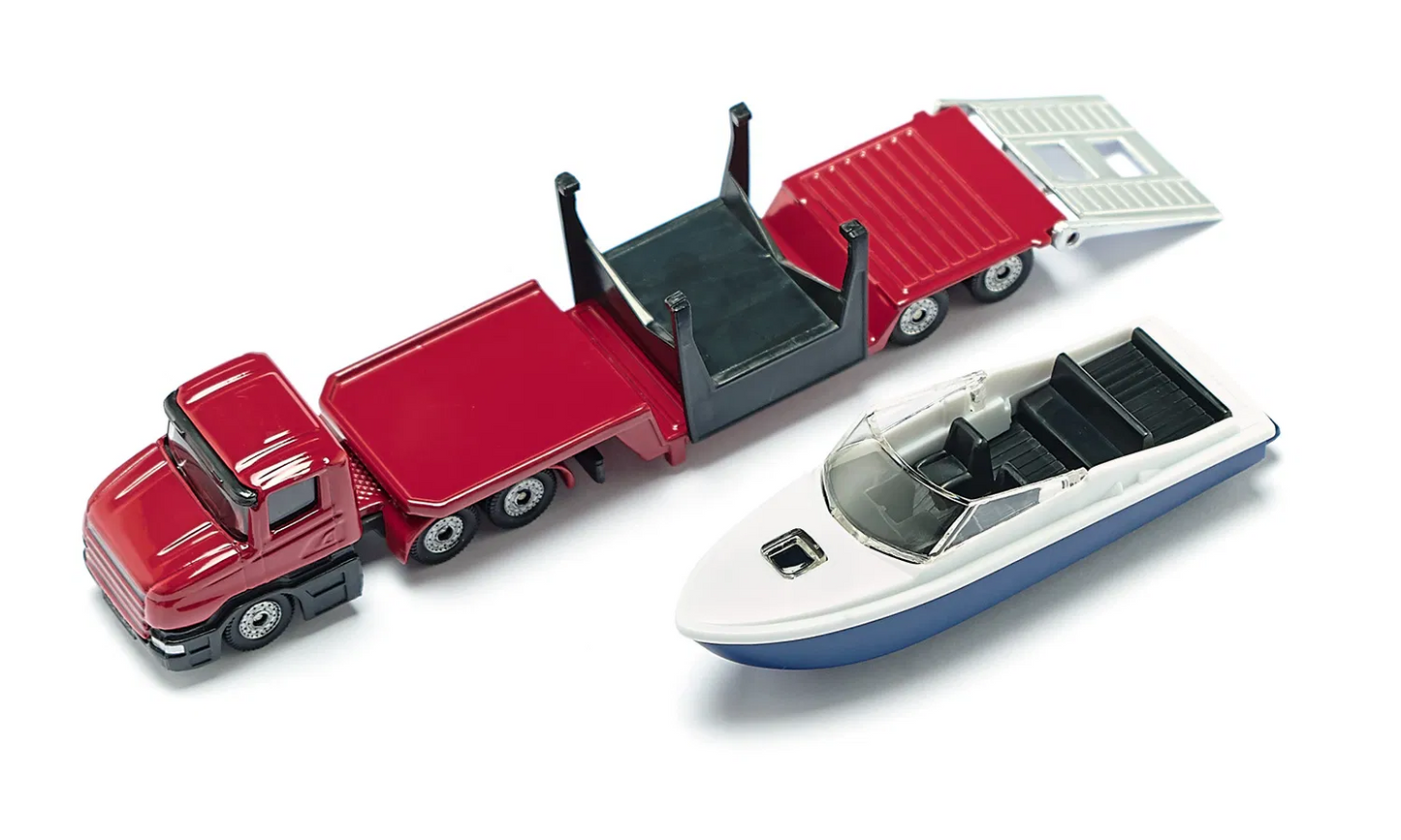 Siku 1613 Low Loader with Boat