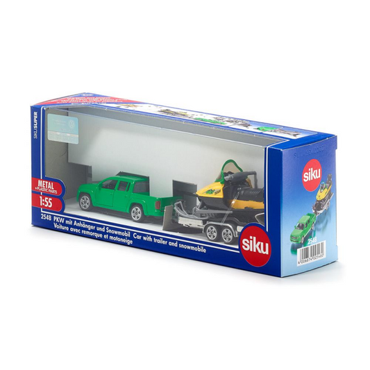 Siku 2548 Car with Trailer & Snowmobile
