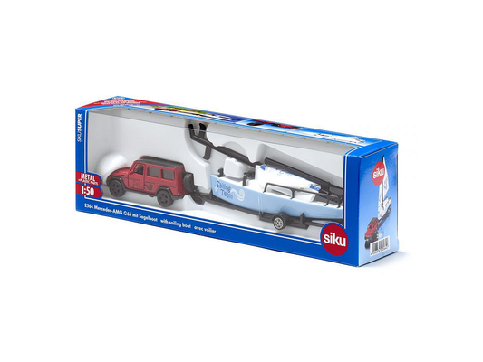 Siku 2564 Mercedes AMG G65 with Trailer and Sailing Boat