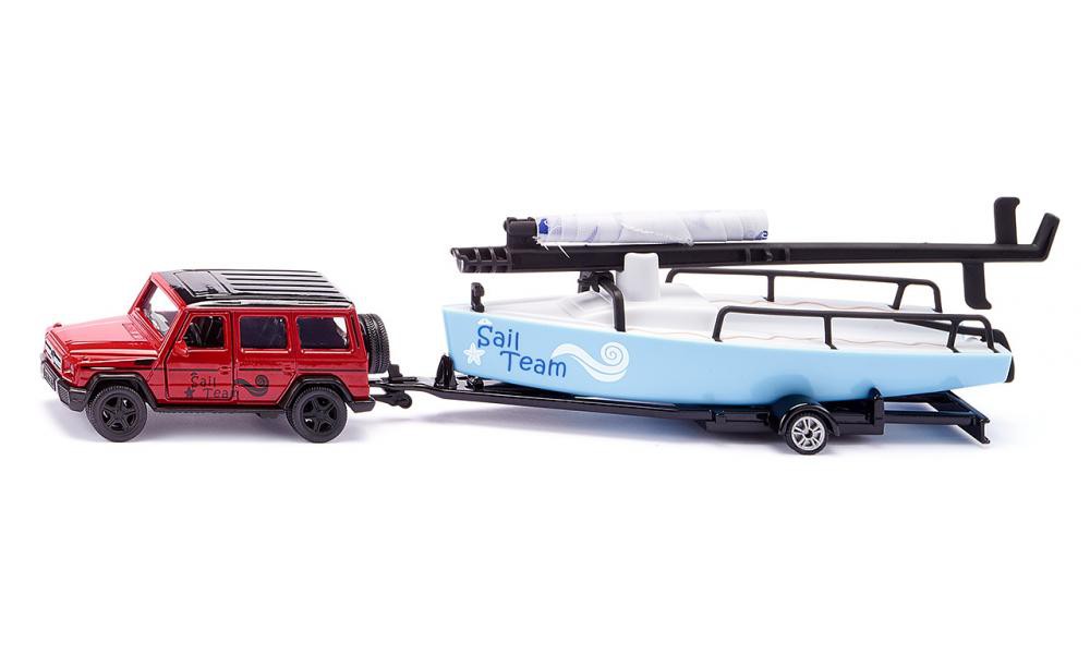 Siku 2564 Mercedes AMG G65 with Trailer and Sailing Boat