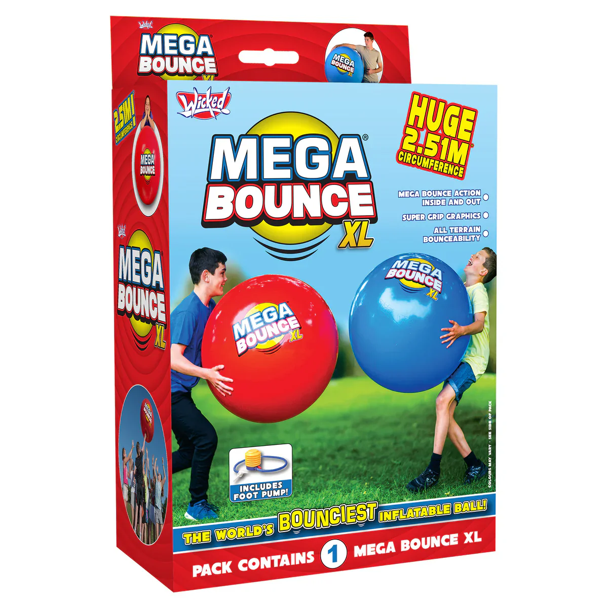 Wicked Mega Bounce XL - 2.5m Circumference with Inflation Pump