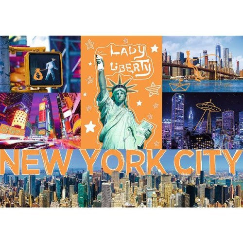 Jigsaw 1000pc - Neon Colour Line NY City