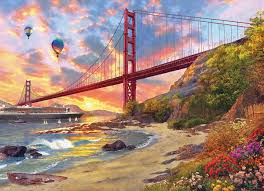 Jigsaw 1000pc - Sunset At Baker Beach Clifornia