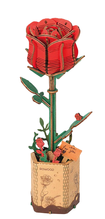 Wood Bloom Red Rose Kit