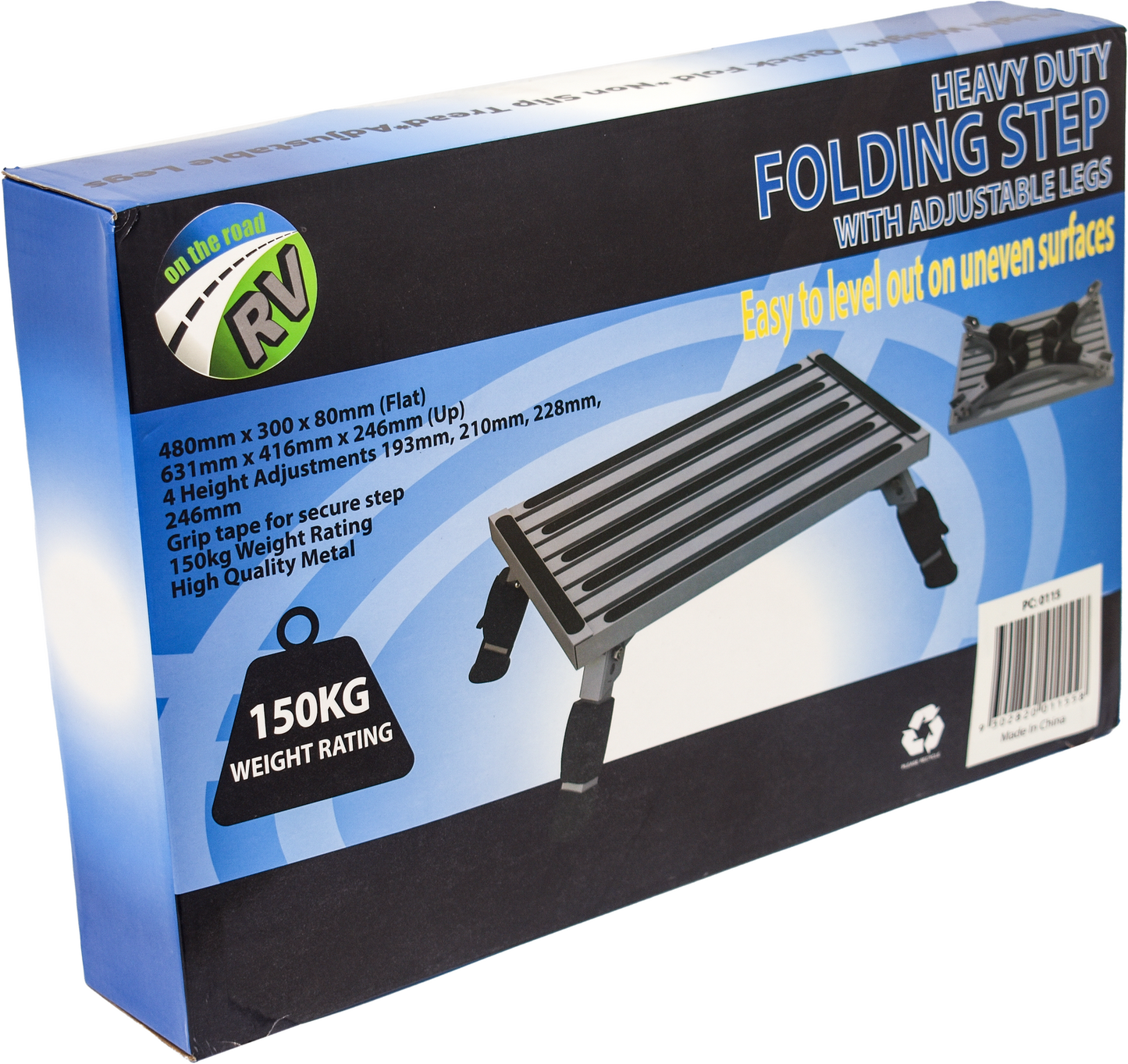 Caravan Step Adjustable Step with Anti Slip