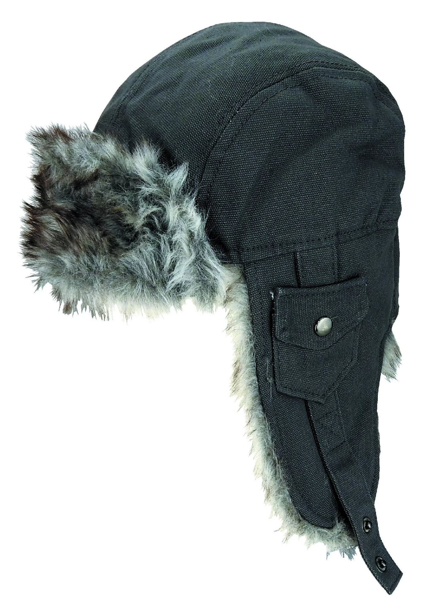 Canvas Flying Cap with Fur Lining