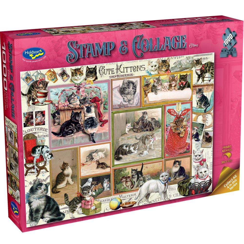 Jigsaw 1000pc Stamp & Collage - Kittens