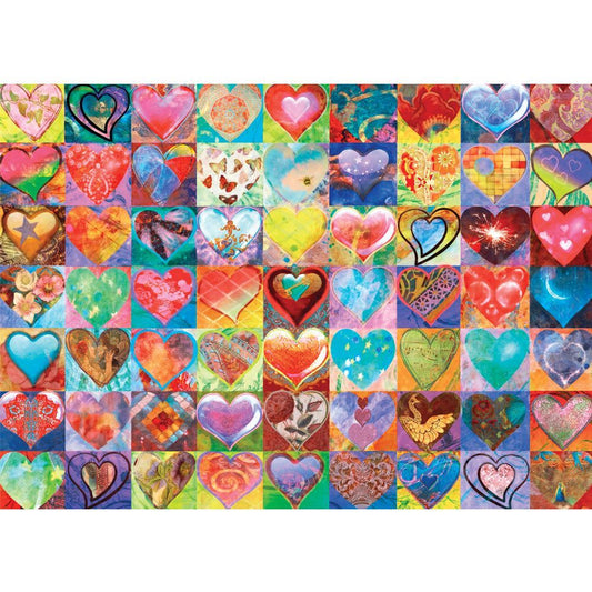 Jigsaw 1000pc Splash of Colour - Hearts