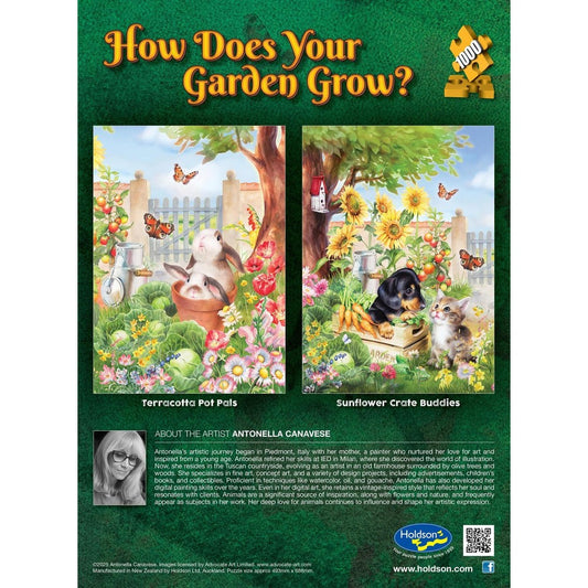 Jigsaw 1000pc How dose your Garden Grow - Sunflower Crate Buddies