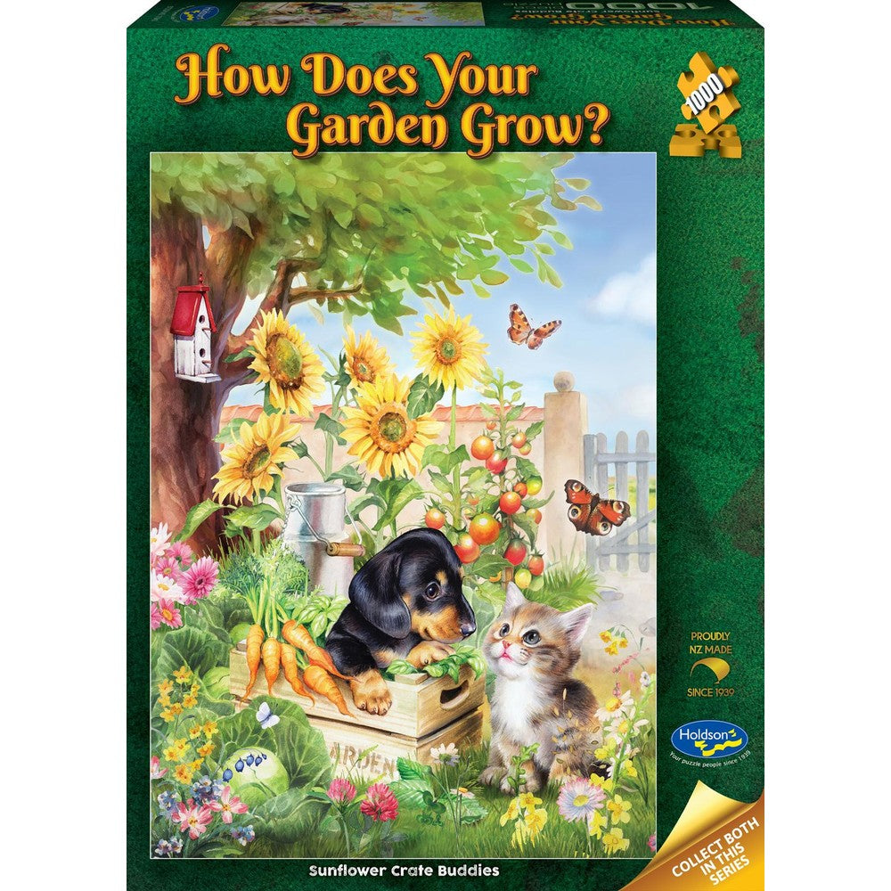 Jigsaw 1000pc How dose your Garden Grow - Sunflower Crate Buddies