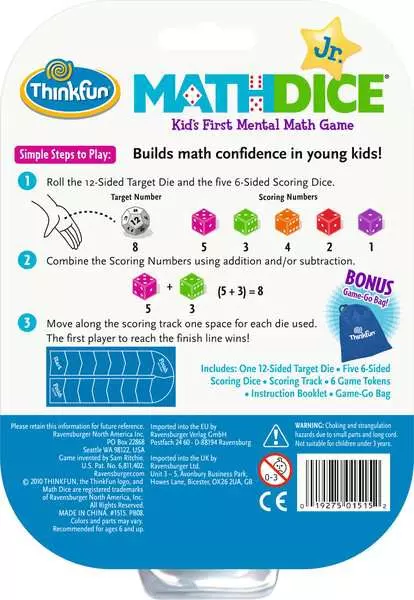 ThinkFun - Math Dice Jr