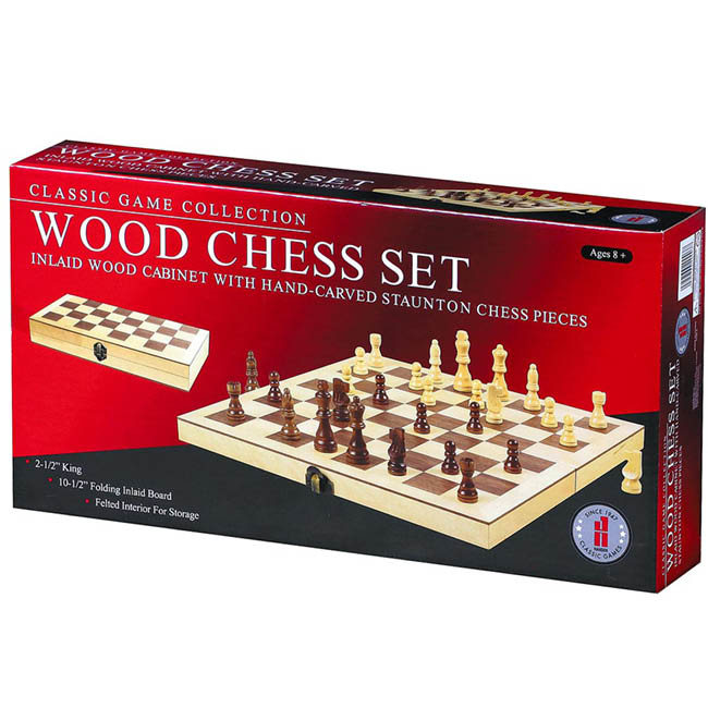 Classic Games Collection - Wood Chess Set 10.5"