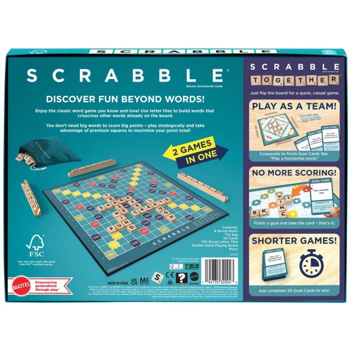 Scrabble Game Wooden Tiles
