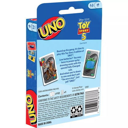 Uno Toy Story 5 Card Game