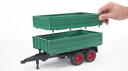 Bruder 02010 Tandem Axle Tipping Trailer with Removable Top