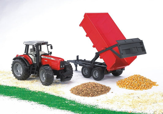 Bruder 02045 Massey Ferguson 7480 Tractor with Tipping Trailer