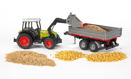Bruder 02112 Claas Nectis 267 F Tractor with Frontloader & Trailer