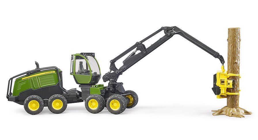 Bruder 02135 John Deere 1270G Harvester with Tree Trunk
