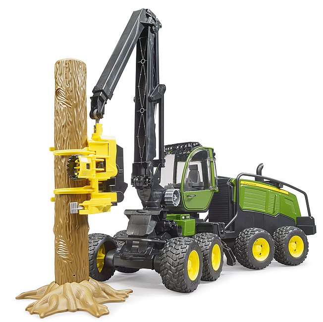 Bruder 02135 John Deere 1270g Harvester With Tree Trunk