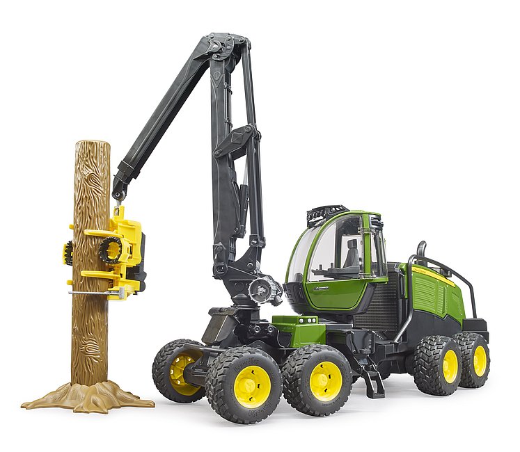 Bruder 02135 John Deere 1270g Harvester With Tree Trunk