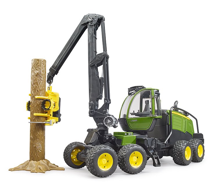 Bruder 02135 John Deere 1270G Harvester with Tree Trunk