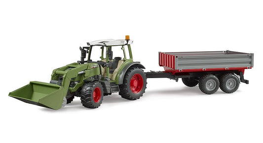 Bruder 02182 Fendt Vario 211 with Frontloader & Tipping Trailer