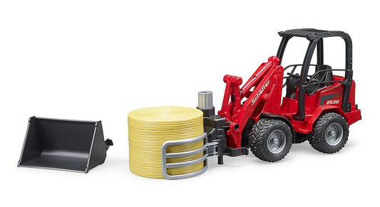 Bruder 02192 Shaffer Compact Loader 2630 with Bale Gripper and Bale