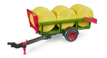 Bruder 02204 Self Loading Bale Trailer with 3 Round Bales