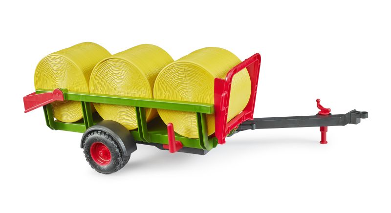 Bruder 02204 Self Loading Bale Trailer with 3 Round Bales
