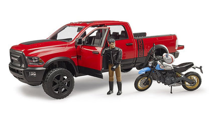 Bruder 02502 Ram 2500 Power Wagon with Scrambler Ducati Dessert Sled