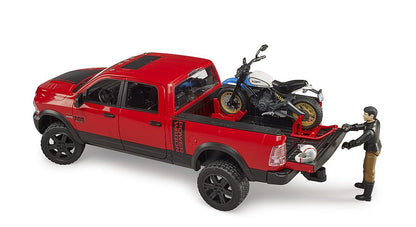 Bruder 02502 Ram 2500 Power Wagon with Scrambler Ducati Dessert Sled