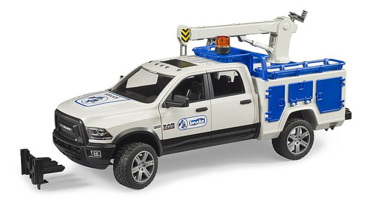 Bruder 02509 Ram 2500 Power Services Wagon with Rotating Beacon Light BB