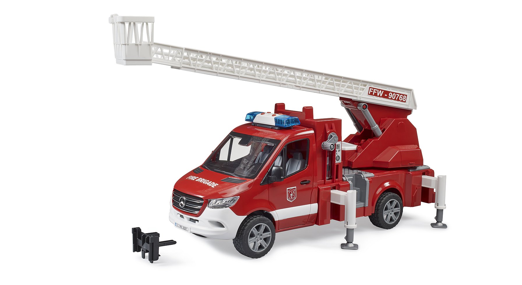 Bruder 02673 Mercedes-Benz G3 Sprinter Fire Engine with Ladder, Light & Sound