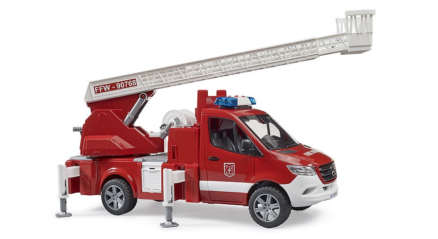 Bruder 02673 Mercedes-Benz G3 Sprinter Fire Engine with Ladder, Light & Sound