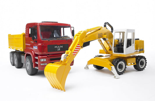 Bruder 02751 Man TGA Truck with Liebherr Excavator