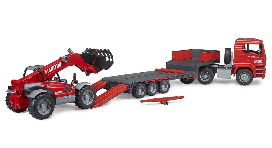 Bruder 02774 Man TGA Low Loader with Manitou