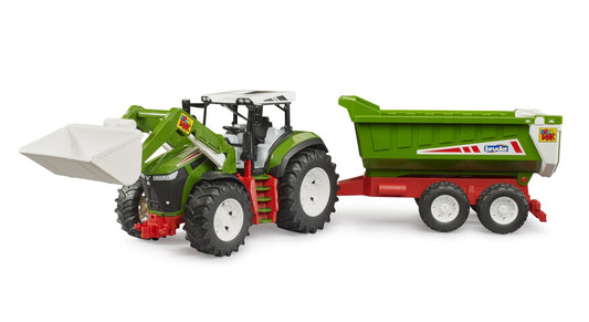 Bruder 03452 Roadmax Tractor with Frontloader and Tipping Trailer 