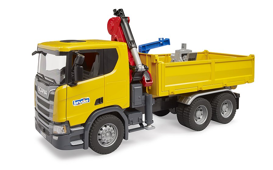 Bruder 03551 Scania Super 560R Truck with crane and 2 Pallets