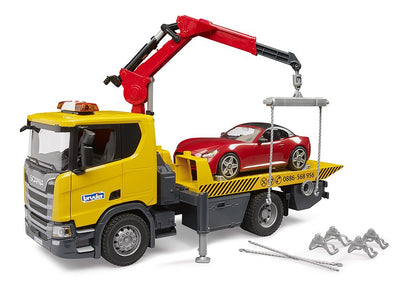 Bruder 03552 Scania Super 560R Tow Truck with Light & Sound Module and Roadster