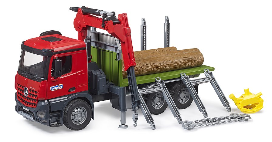 Bruder 03669 Mercedes-Benz Arocs Log Truck with Loading Crane and 3 Logs