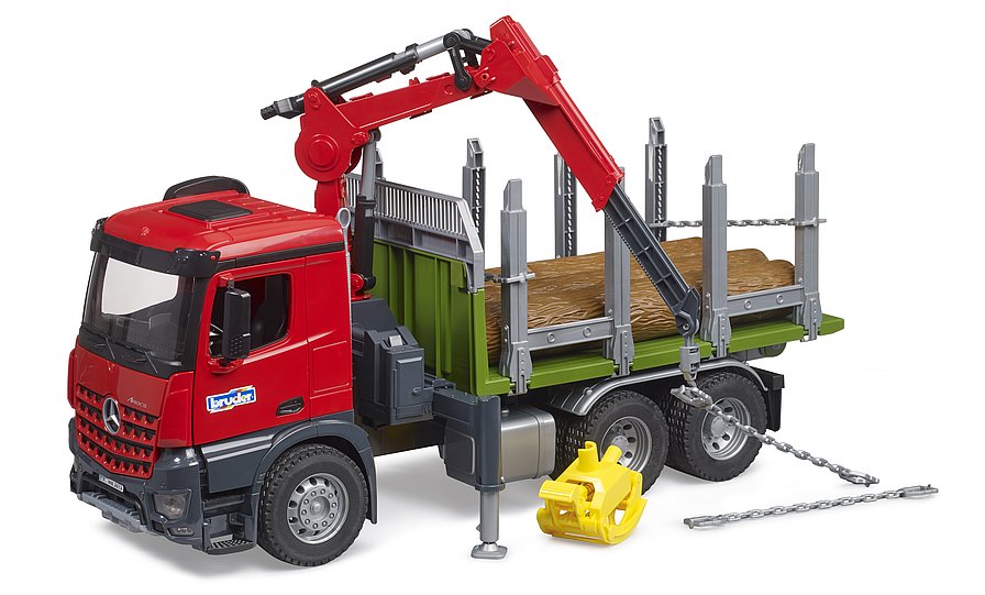 Bruder 03669 Mercedes-Benz Arocs Log Truck with Loading Crane and 3 Logs