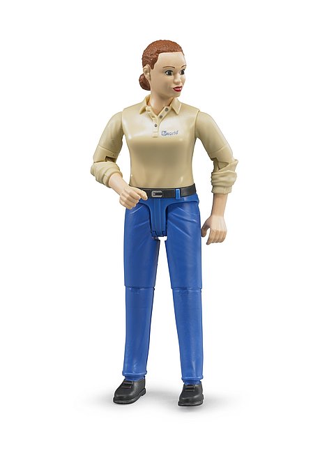 Bruder 60408 Woman with Light Skin and Blue Trousers