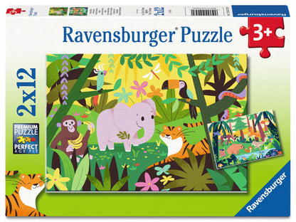 Jigsaw 2 x 12pc - Ravensburger - Animal Froends in Nature