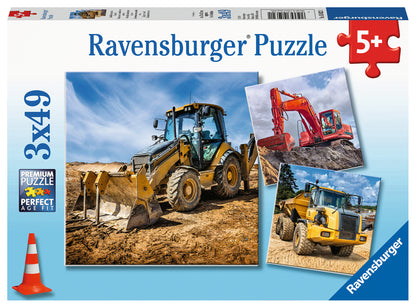 Jigsaw 3 x 49pc - Ravensburger - Digger at Work!