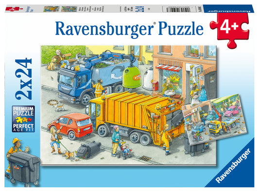 Jigsaw 2 x 24pc - Ravensburger - Working Trucks